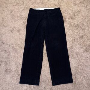 Nautica Corduroy Pants Mens 34x30 Black Straight Leg Pockets Casual